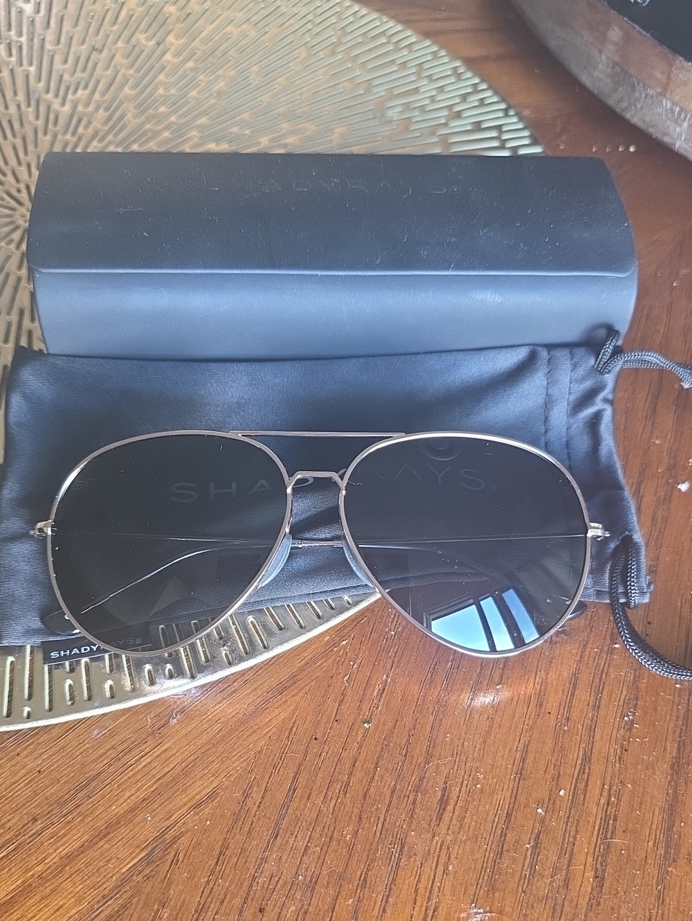 Shady Rays Men's Metal Aviator Sunglasses in Black